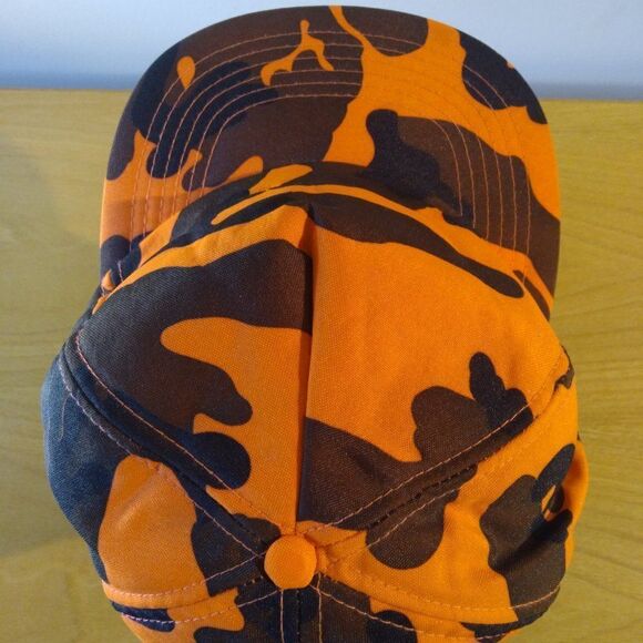 Vintage Winchester Orange Camouflage Strap Back Trucker Hat - Picture 5 of 7